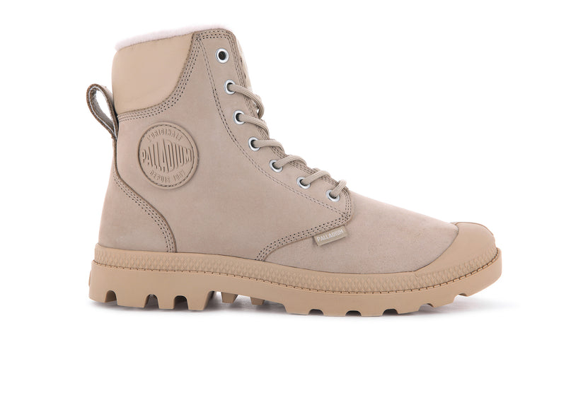 Brown Women's Palladium Pampa Sport Cuff Wps High Tops | 3458YQPBM