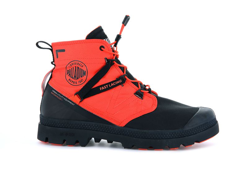 Coral Men's Palladium Pampa Travel Lite+ Waterproof High Tops | 0371RAHXS