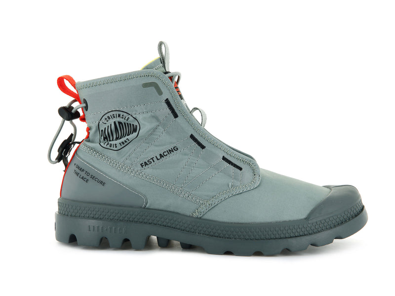 Green Kids' Palladium Pampa Travel Lite Boots | 7092CYJGH