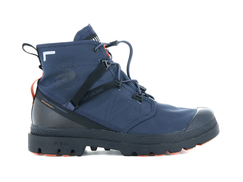 Indigo Men's Palladium Pampa Travel Lite+ Waterproof High Tops | 1302KXMYV