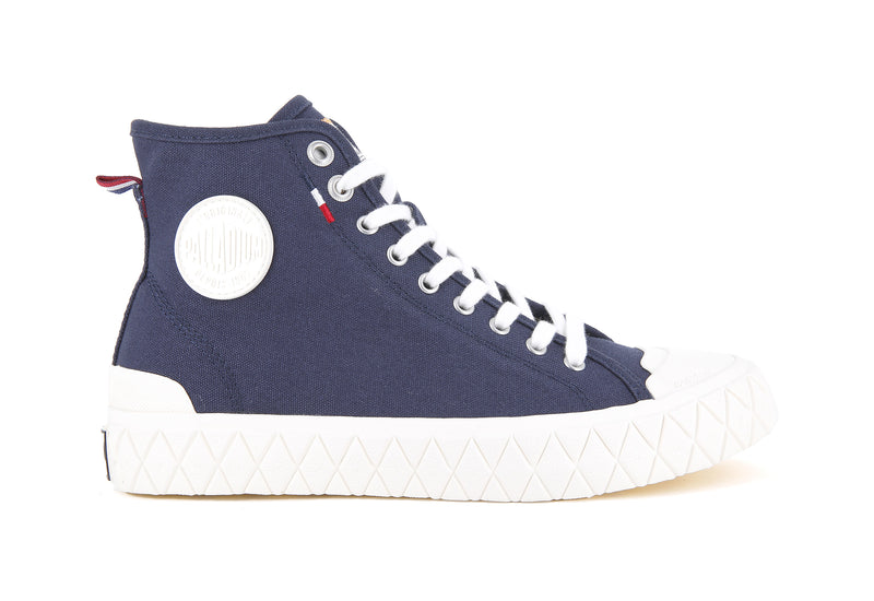 Indigo Women's Palladium Palla Ace Canvas Mid High Tops | 5206XEJPR