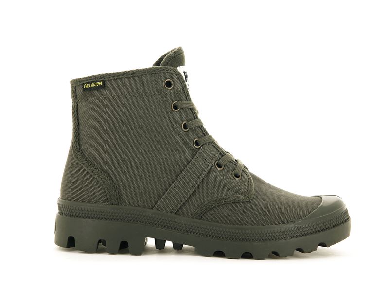 Olive Men's Palladium Pallabrousse Boots | 3694EATQG