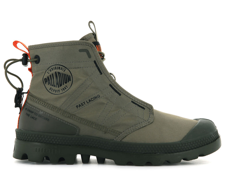 Olive Men's Palladium Pampa Travel Lite Boots | 1803SFIBQ