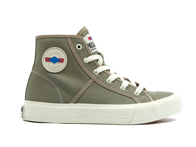 Olive Women's Palladium Palla Louvel High Tops | 7816FHMZE