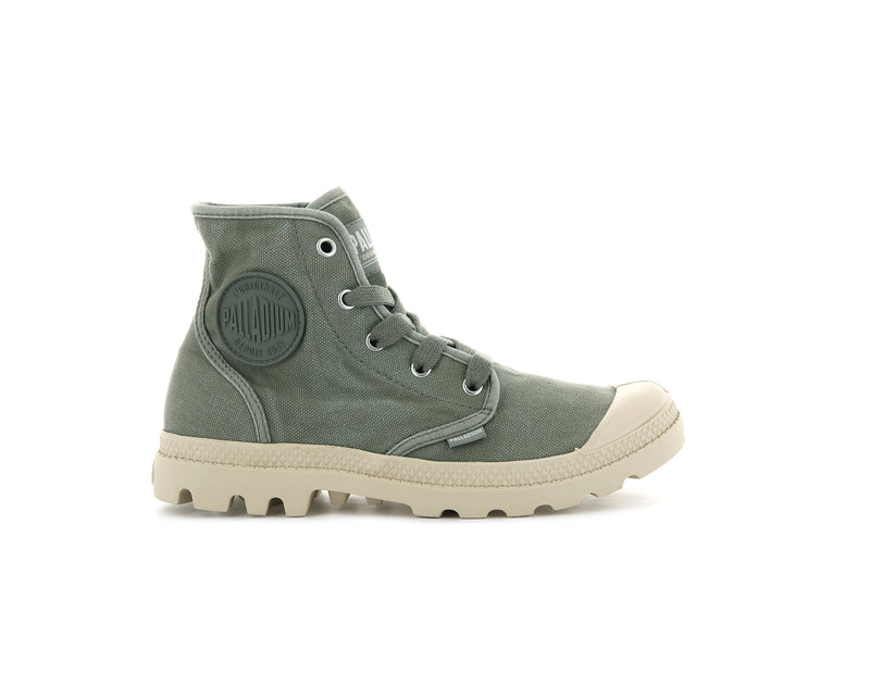 Olive Women's Palladium Pampa Hi Boots | 8957GVJOK