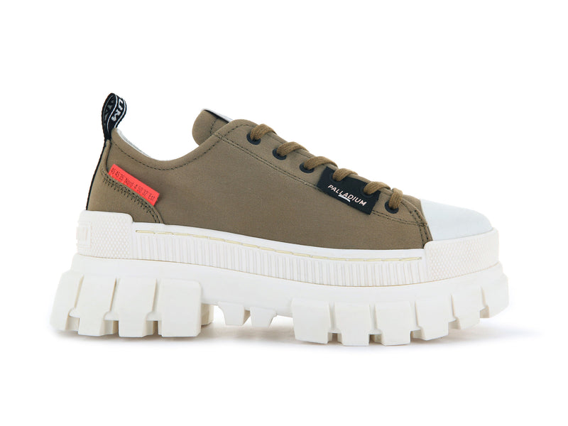 Olive Women's Palladium Revolt Lo Tx Low Tops | 2961IJGSV