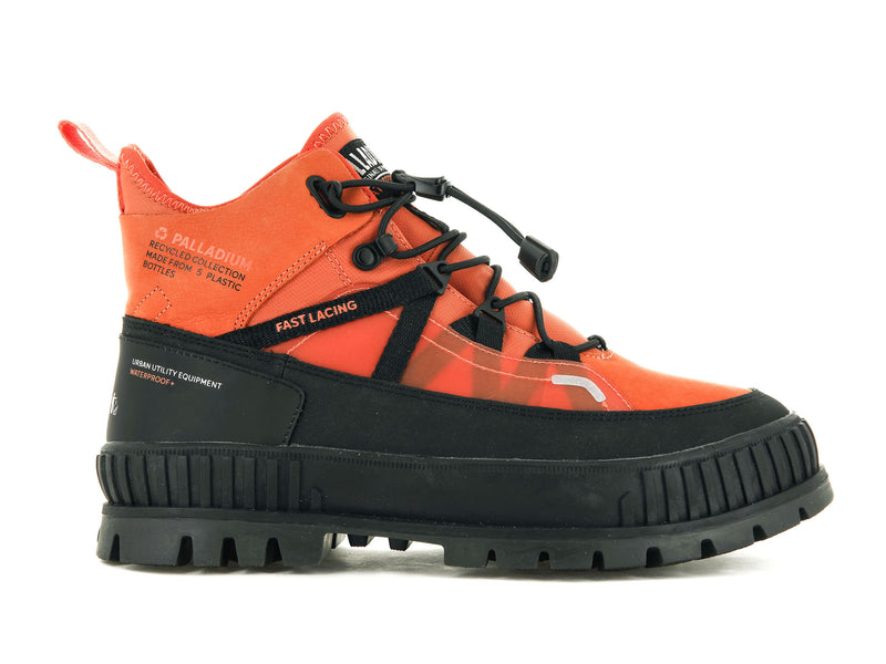 Orange Men's Palladium Pallashock Travel Wp+ High Tops | 9213NTGUC