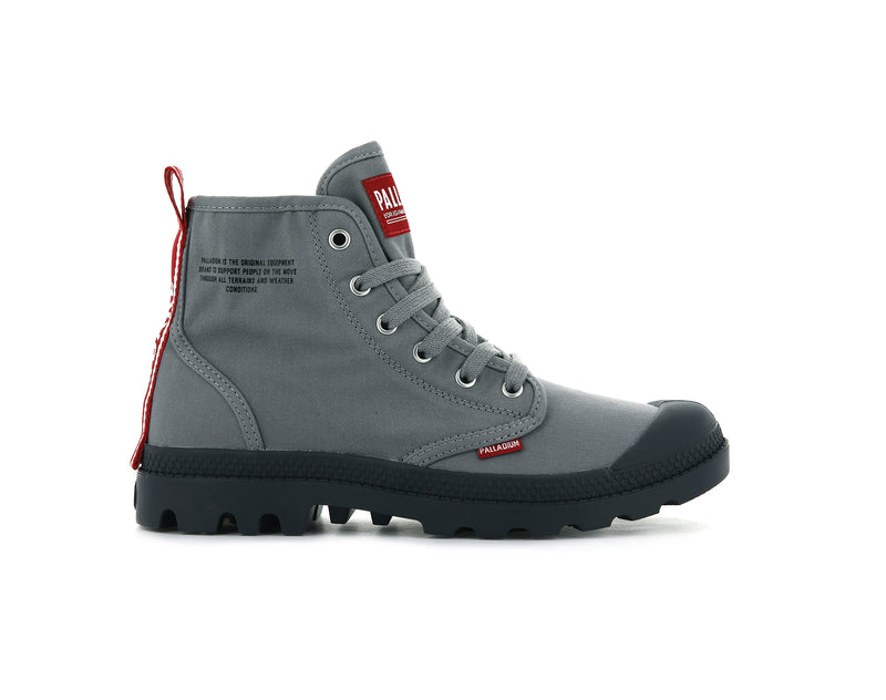 Titanium Women's Palladium Pampa Hi Dare Boots | 4567AWQUN