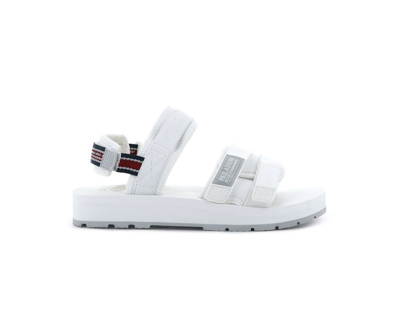 White Kids' Palladium Outdoorsy Sandals | 0341QSKGW