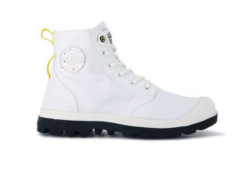 White Men's Palladium Pampa Recycle Waterproof+ 2 Boots | 0453FXNWZ