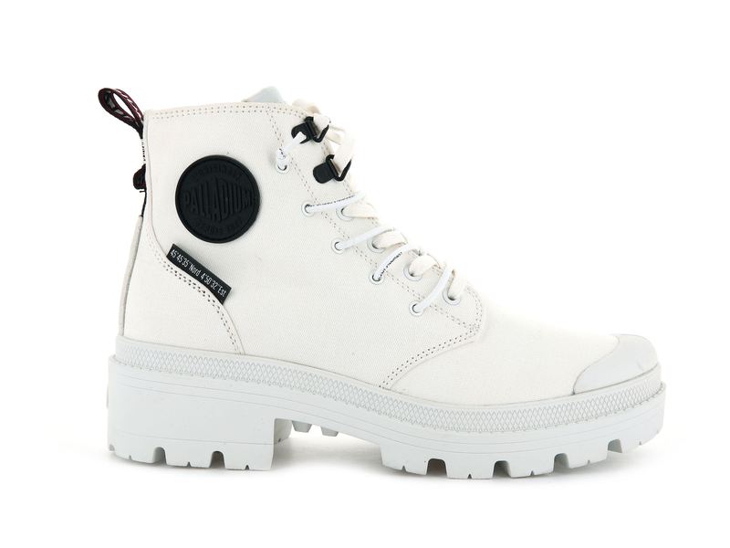 White Women's Palladium Pallabase Metro Boots | 2309FEYWB