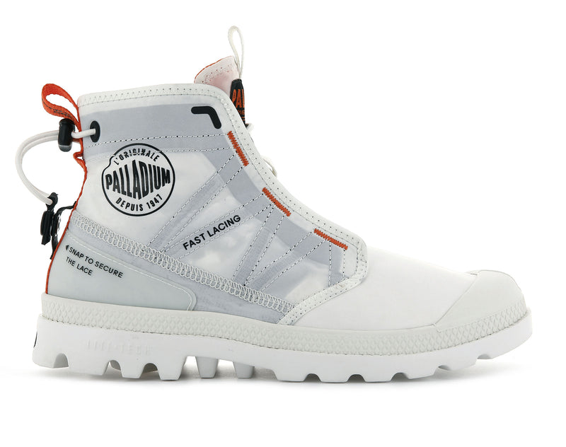 White Women's Palladium Pampa Travel Lite Boots | 0198YWGLM